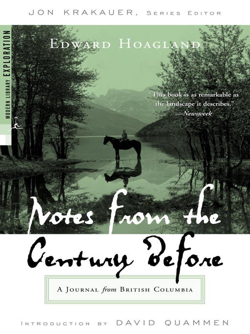 Title details for Notes from the Century Before by Edward Hoagland - Available